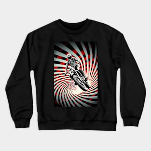 Dirt bike stunt - cool graphic with lines Crewneck Sweatshirt